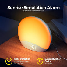 Load image into Gallery viewer, Sunrise Alarm Clock &amp; Sound Machine: 26 Soothing Sleep Sounds &amp; Night Light