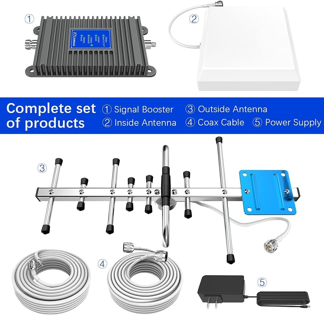 All-in-One Home Cell Phone Signal Booster - 5G & LTE Coverage Up to 5,000 Sq Ft
