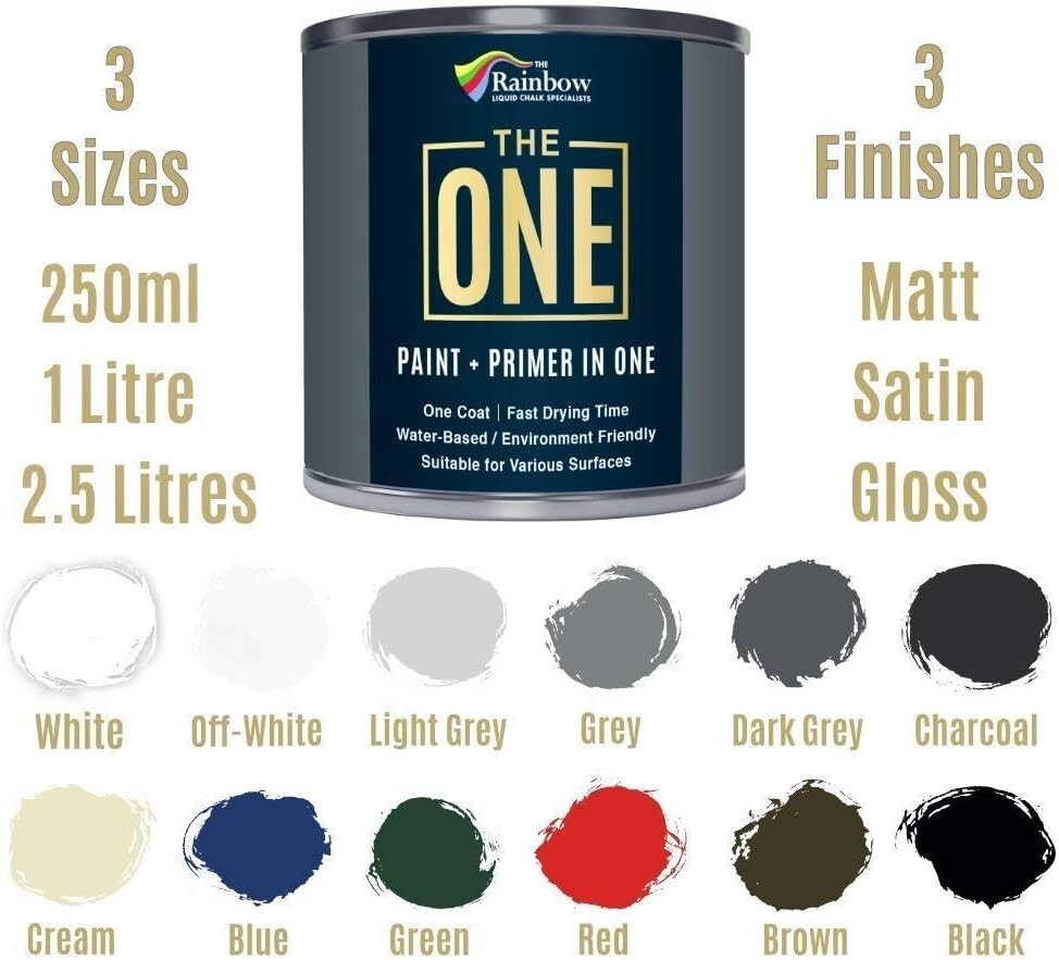 Cream Gloss Paint & Primer for Furniture, Cabinets, and More - 2.5L Value