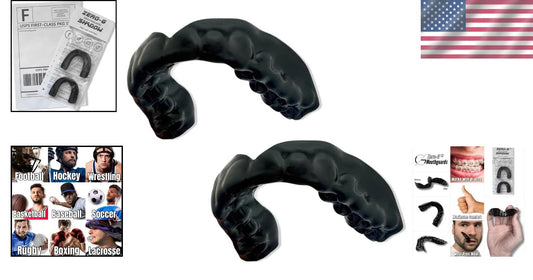 Revolutionary 2-Pack Sports Mouthguard - Dental Grade, Lightweight Comfort