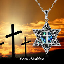 Load image into Gallery viewer, Sterling Silver Tree of Life and Star of David Pendant Necklace for Men &amp; Women