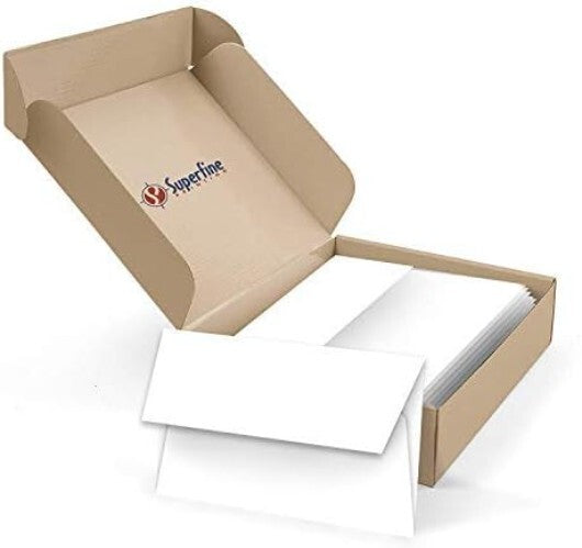 Smooth Finish A2 White Envelopes - Bulk 1000 Pack Ideal for Printing and Mailing