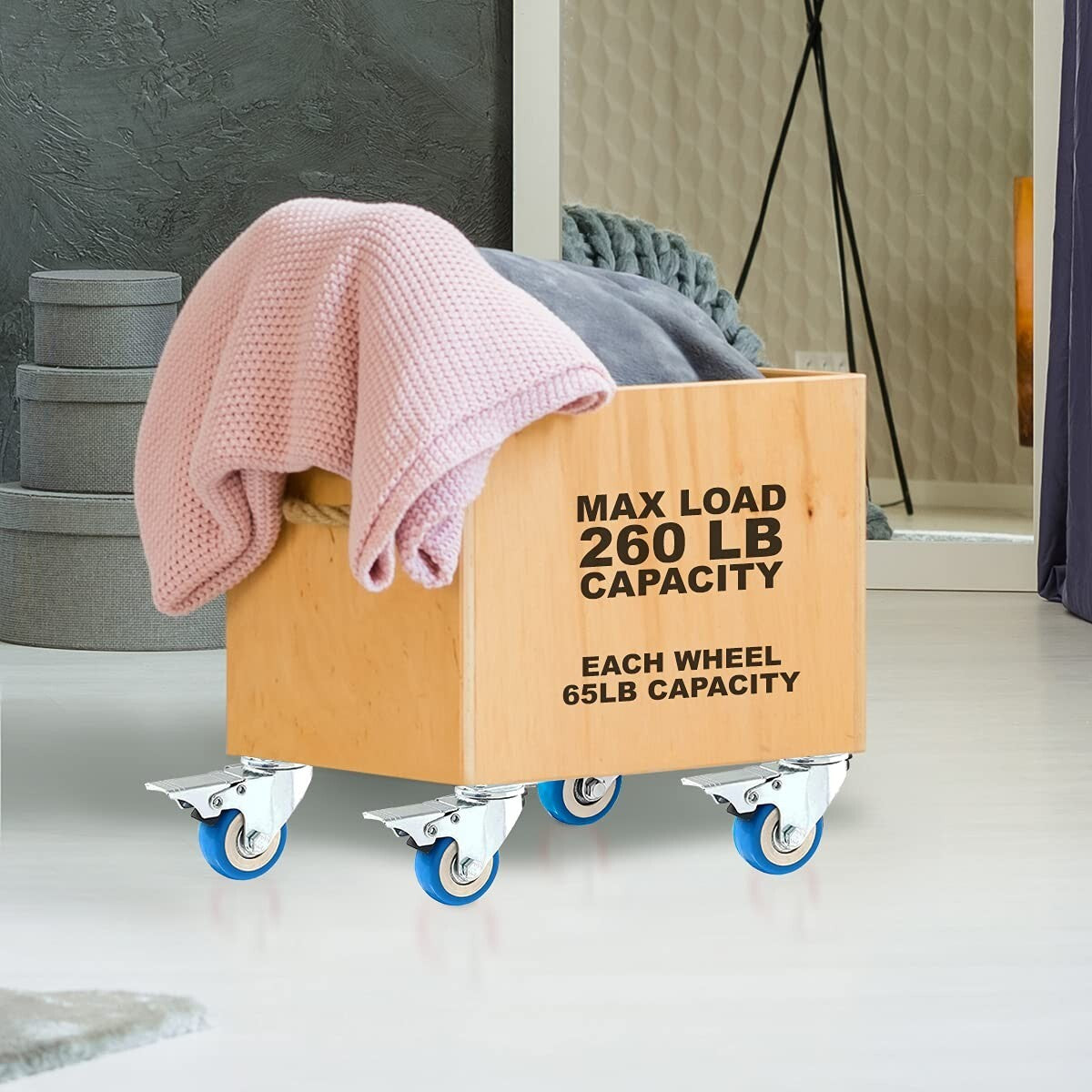 Heavy-Duty 2" Swivel Casters - 24 Pack with Locking Brake for Any Surface