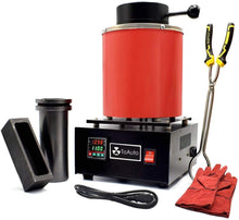 Load image into Gallery viewer, 3KG Gold Melting Furnace - 1400W Digital Electric Kit with Graphite Crucible
