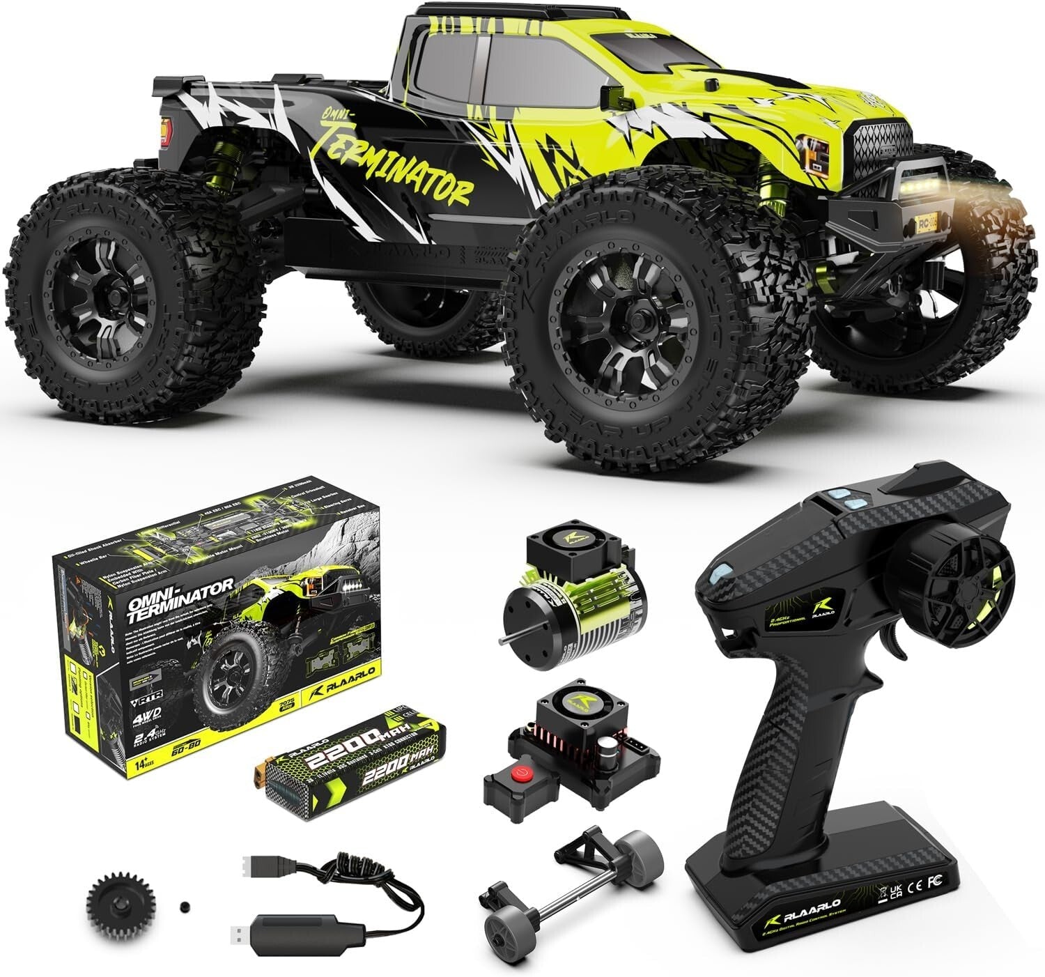Fast 50mph Waterproof Monster Truck - Remote Control 1/10 Off-Road Adventure