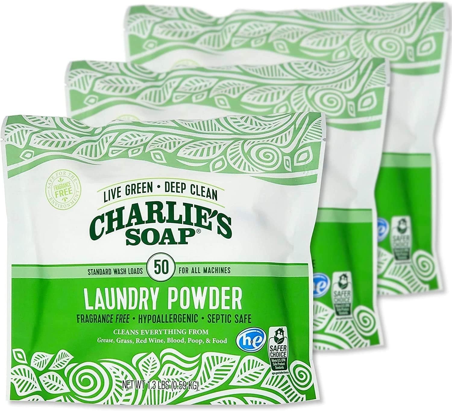 150 Loads of Organic Unscented Laundry Powder - Gentle for the Whole Family
