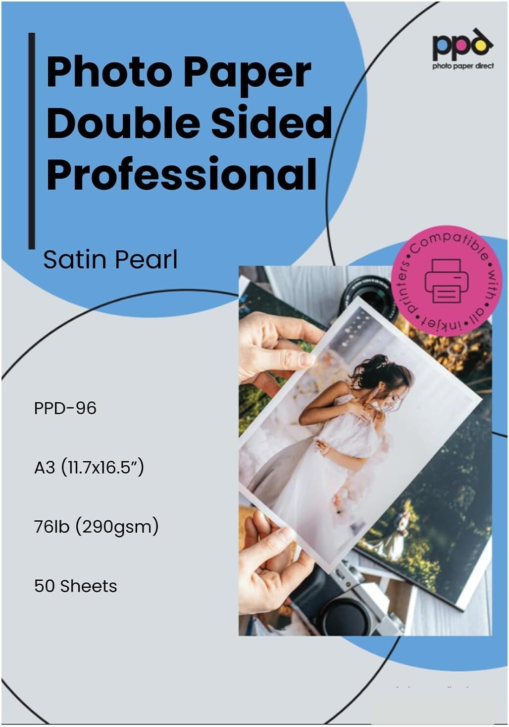 Durable 11x17 Satin Pearl Photo Paper - 50 Sheets for Marketing & Presentations