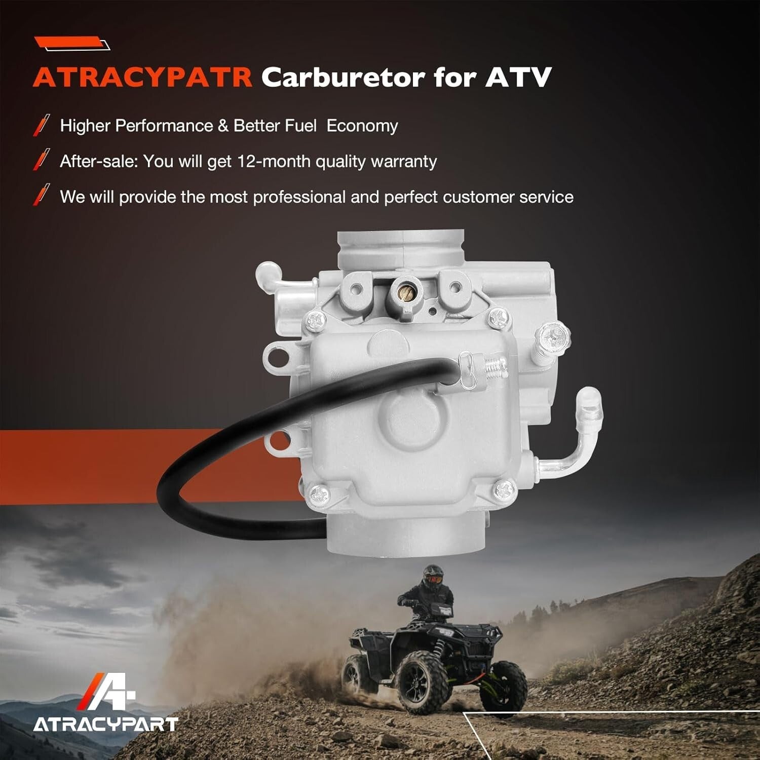 Compact Polaris Carburetor Replacement with Fuel Pump – ATV Essentials 2000-2014