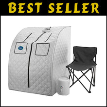 Load image into Gallery viewer, Complete Portable Steam Sauna Spa with 800W Generator &amp; Dual Pockets for Comfort