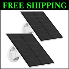 Load image into Gallery viewer, 5W Waterproof Solar Panel for Security Cameras with Adjustable Mount - 2 Pack