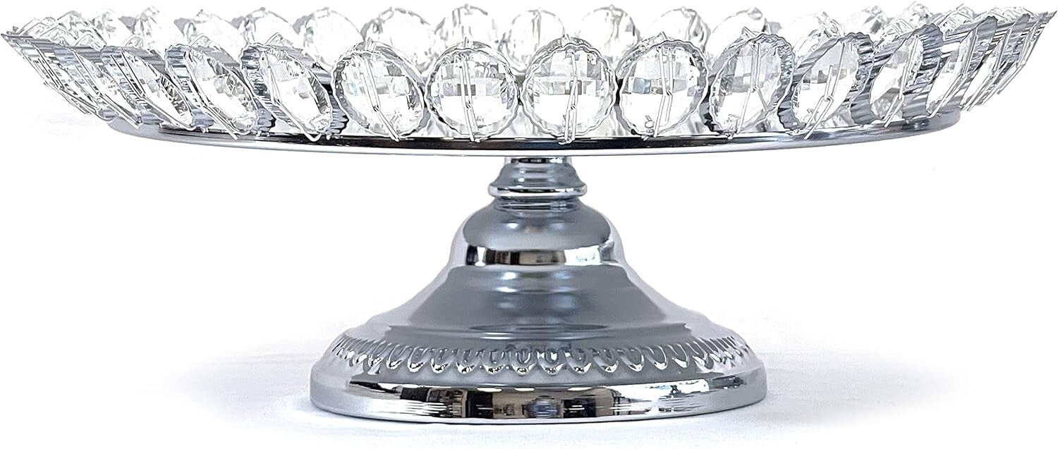 Multi-Purpose Silver Plated Cake Stand Set - Perfect for Weddings & Celebrations