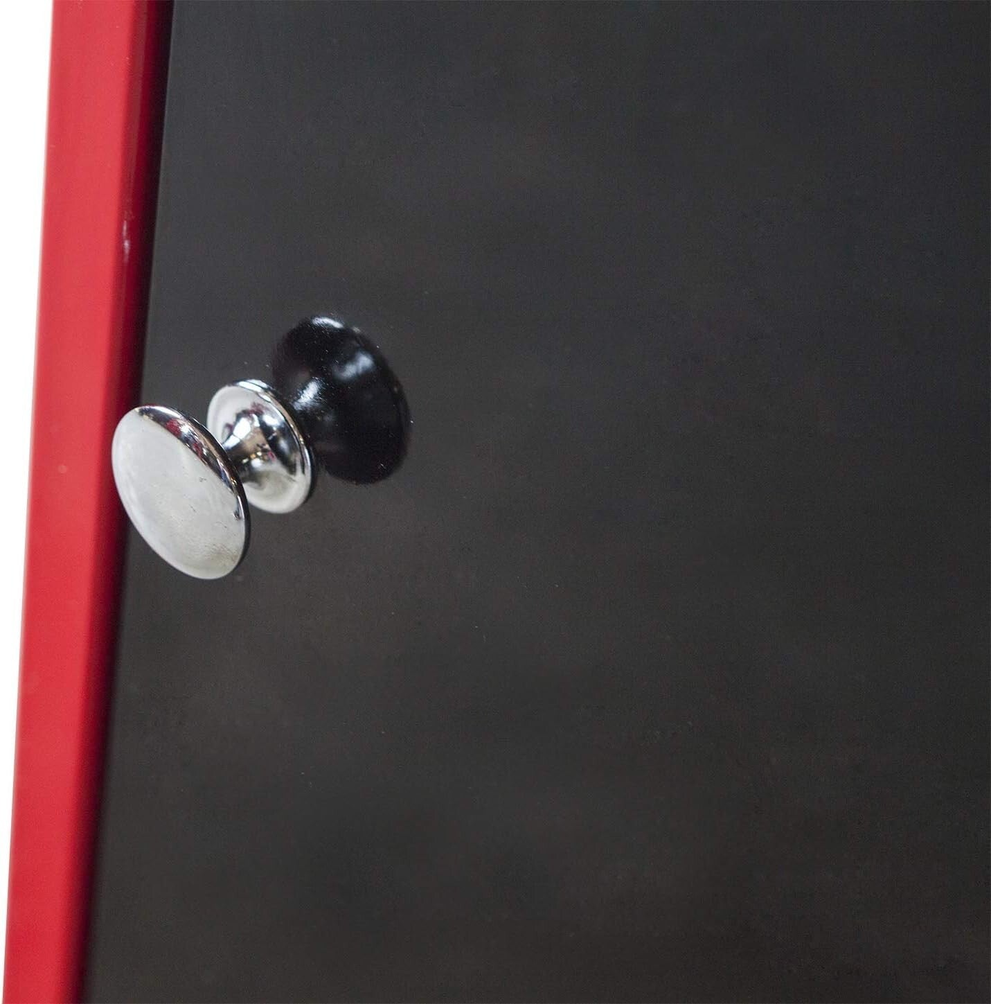 Compact 6-Drawer Tool Chest & Cabinet with Rolling Casters - Red & Black