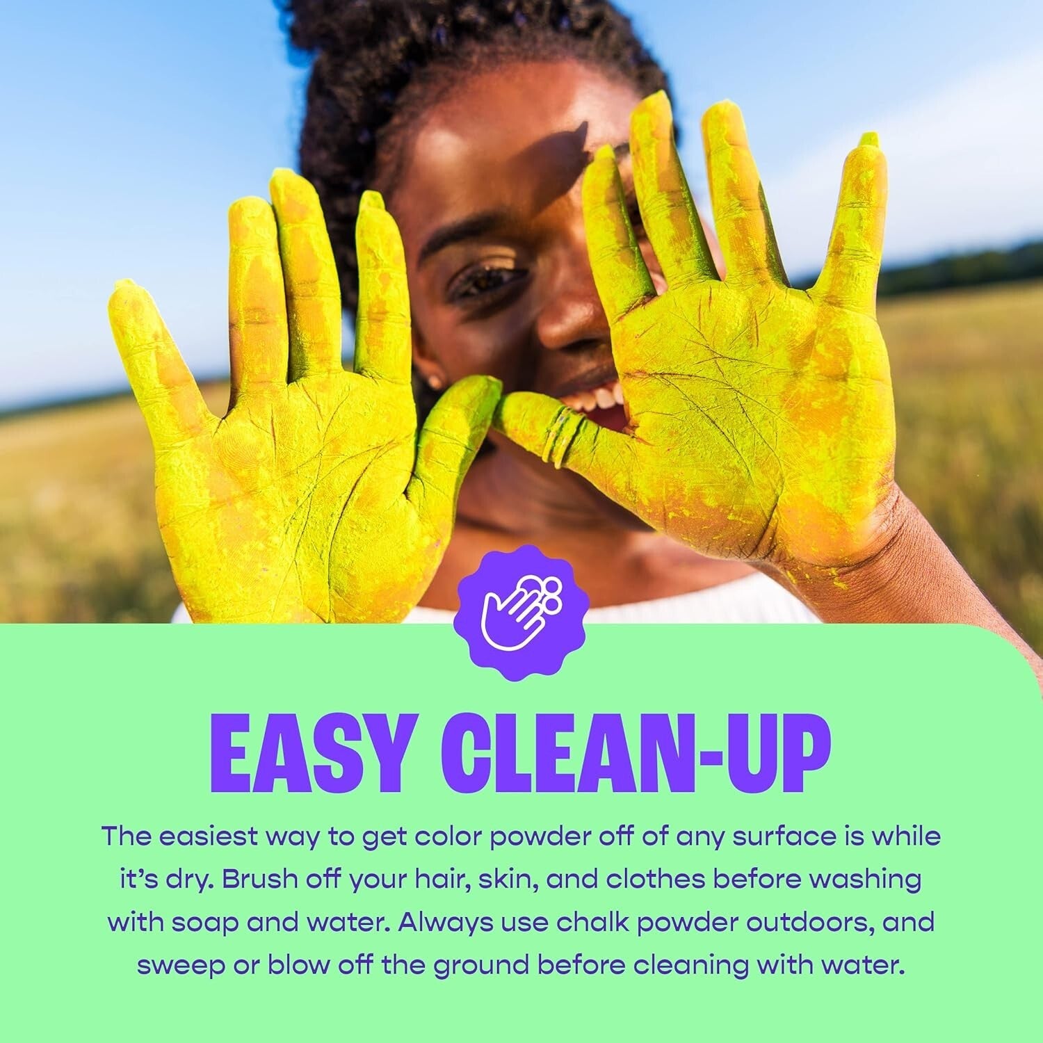 10-Pack 1 lb Non-Toxic Rainbow Color Powder for Vibrant Events and Celebrations