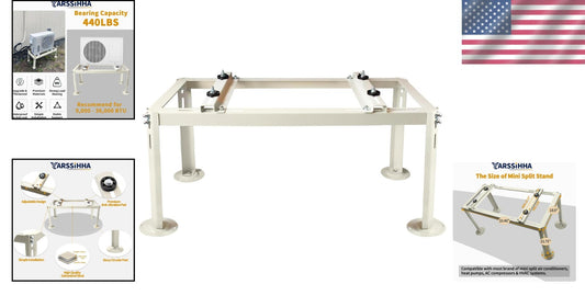 Adjustable Mini Split Ground Stand for 9000-36000 BTU AC Units - 440LBS Capacity
