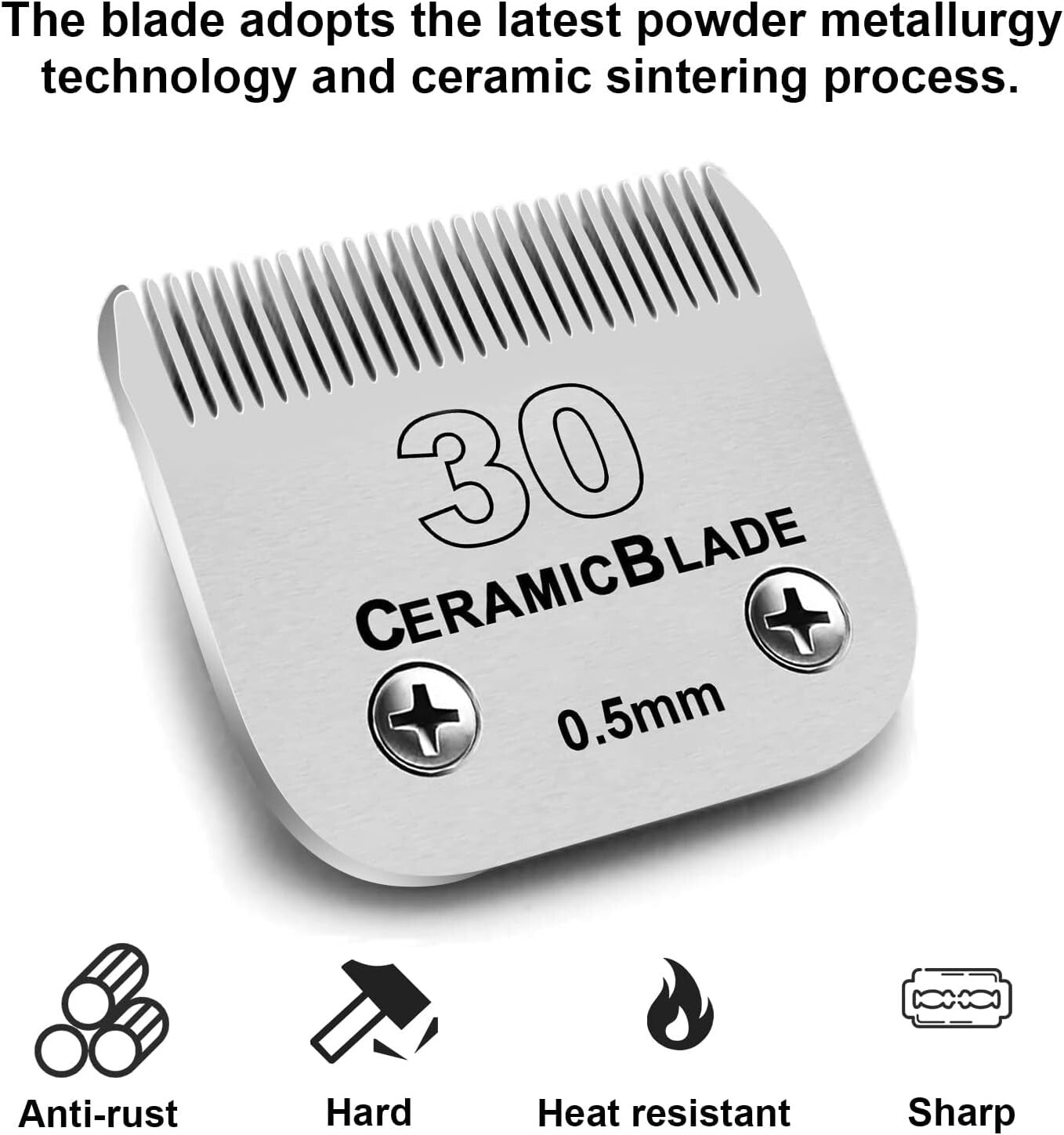 Heat Resistant 3-Pack Dog Clipper Replacement Blades - Fits Wahl/Oster Models