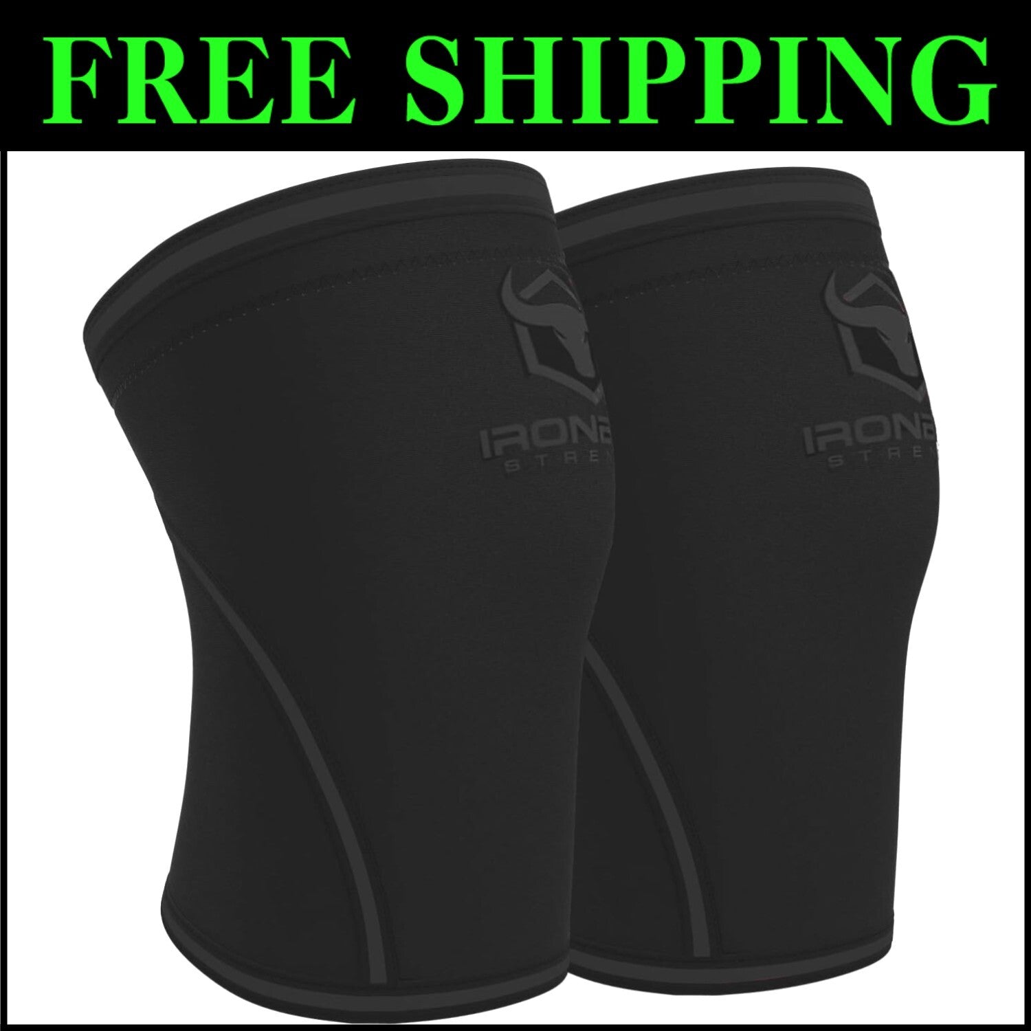 Premium 7mm Neoprene Knee Sleeves Pair for Weightlifting & Powerlifting Support