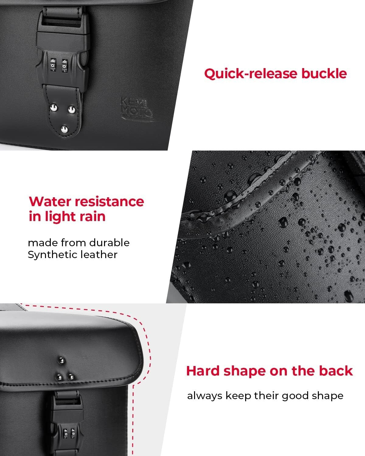 Hard Shell 14L Motorcycle Saddlebags - Lockable Side Bags for Sportster and More