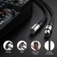 Load image into Gallery viewer, 4-Pack 15ft Balanced XLR Audio Cables - Reliable Microphone &amp; Speaker Connectors