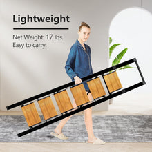 Load image into Gallery viewer, 6 Step Lightweight Aluminum Folding Ladder for 12 Ft Ceilings - Safe &amp; Stylish