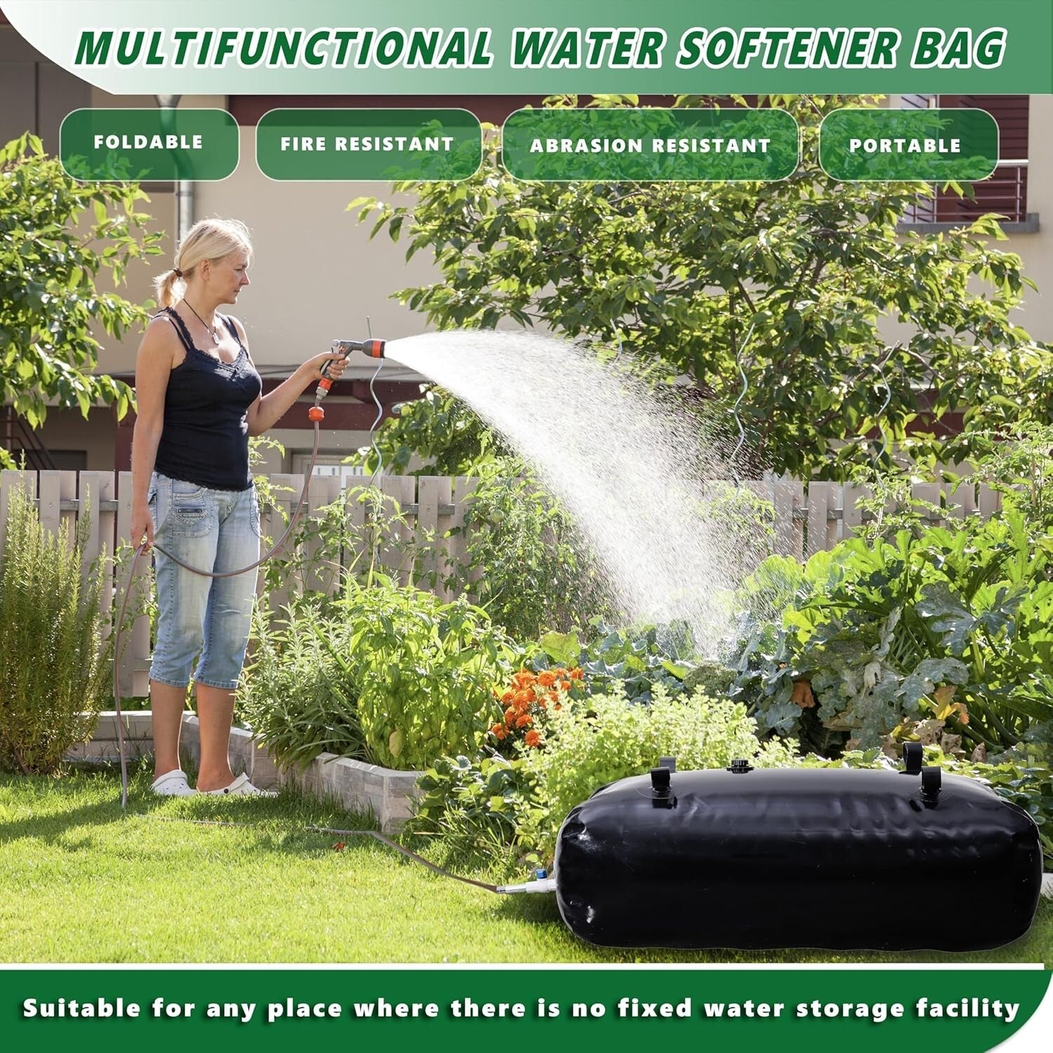 100 Gallon Heavy-Duty PVC Water Tank with Reinforced Sealing - 39.4x31.5x19.7 in