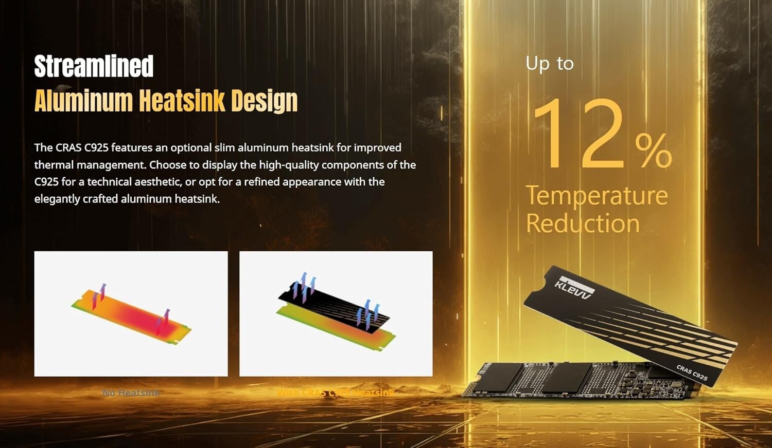 500GB CRAS C925 PCIe Gen4 SSD with Aluminum Heatsink – Ultimate Gaming Upgrade