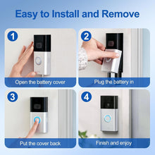 Load image into Gallery viewer, 3 Packs 6040mAh Ring Battery with 3-Channel Charger for Video Doorbells