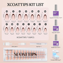 Load image into Gallery viewer, Long-Lasting XCOATTIPS French Press-On Nails - Healthy Gel Tips &amp; Nail Lamp Kit