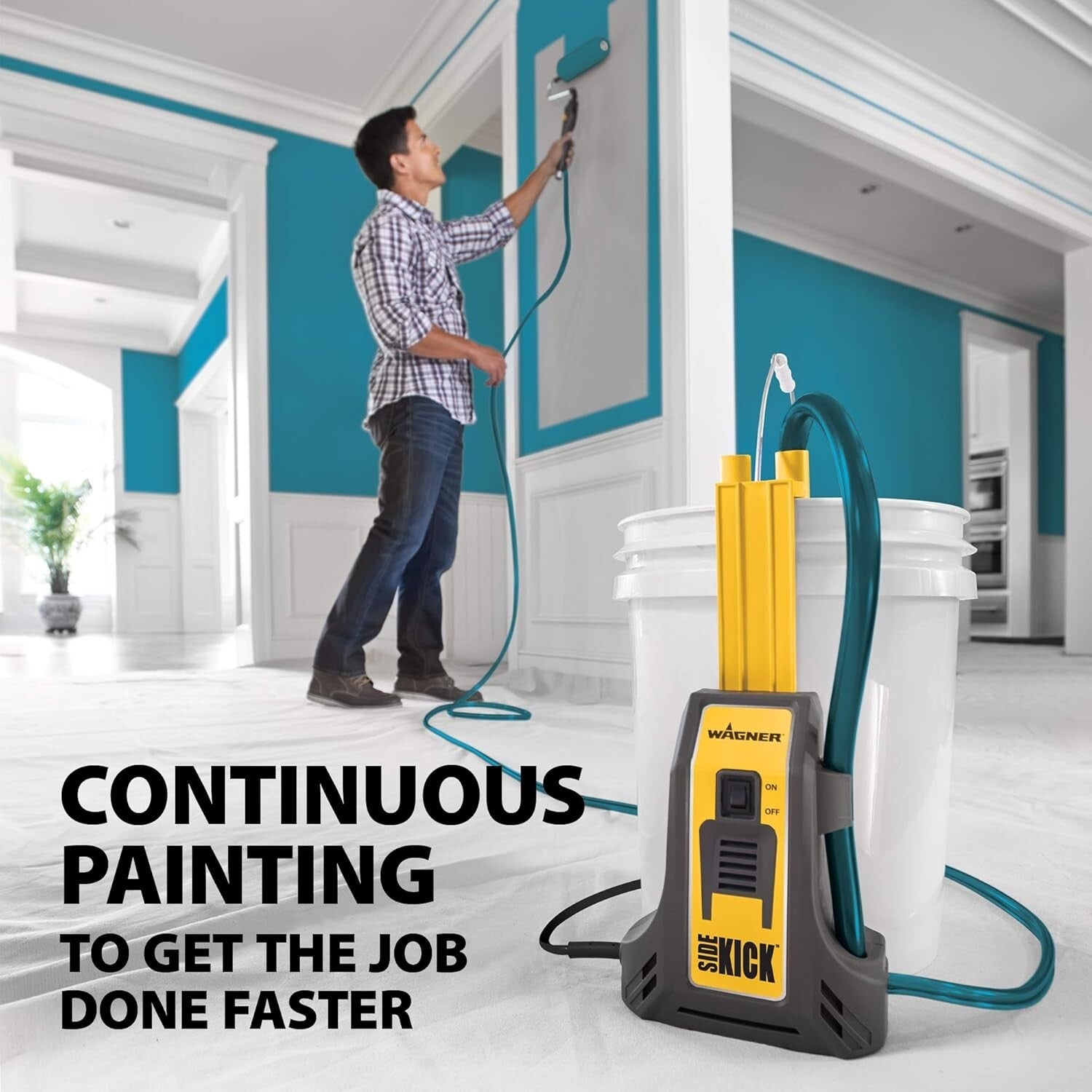 SMART Sidekick Electric Paint Roller - Continuous Drip-Free Multi-Room Solution