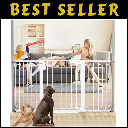 Mom's Choice Winner: Durable Extra Wide Child & Pet Safety Gate (57" Max)