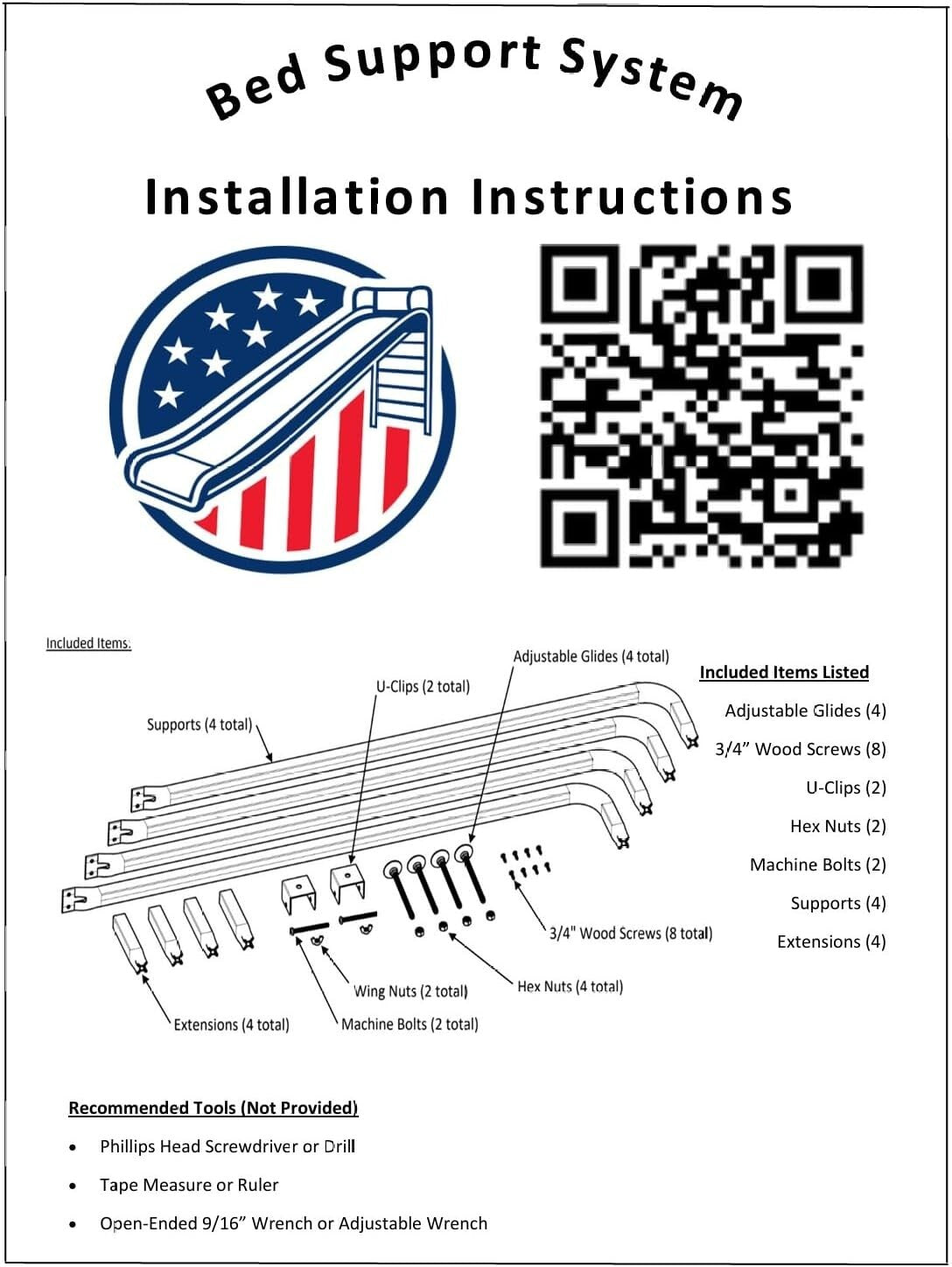 Customizable Steel Bed Slats Support - Fits Full, Queen, King & California King