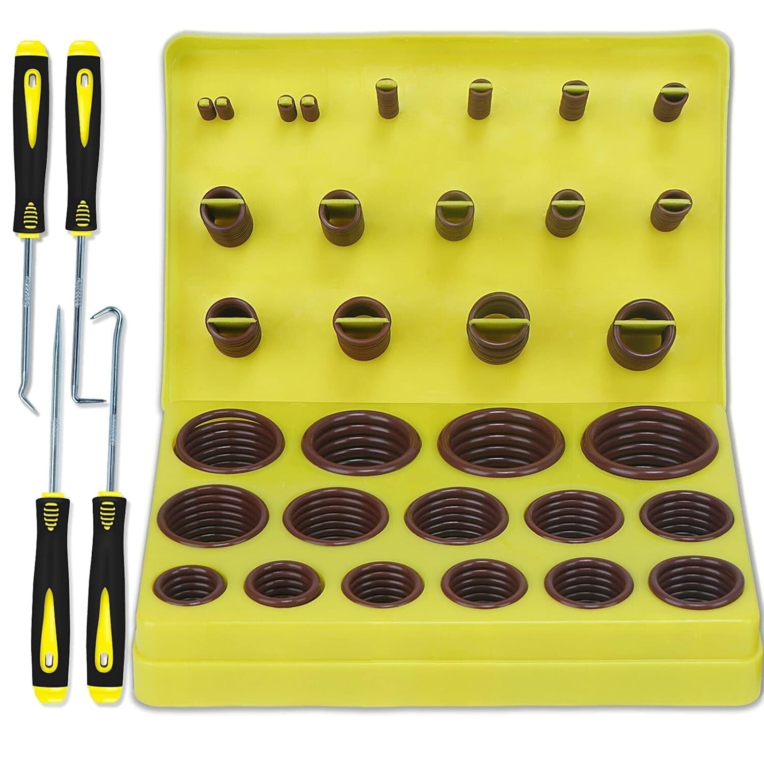 Essential 386 PCS Fluorocarbon O Ring Kit – 30 Sizes with Precision Tools