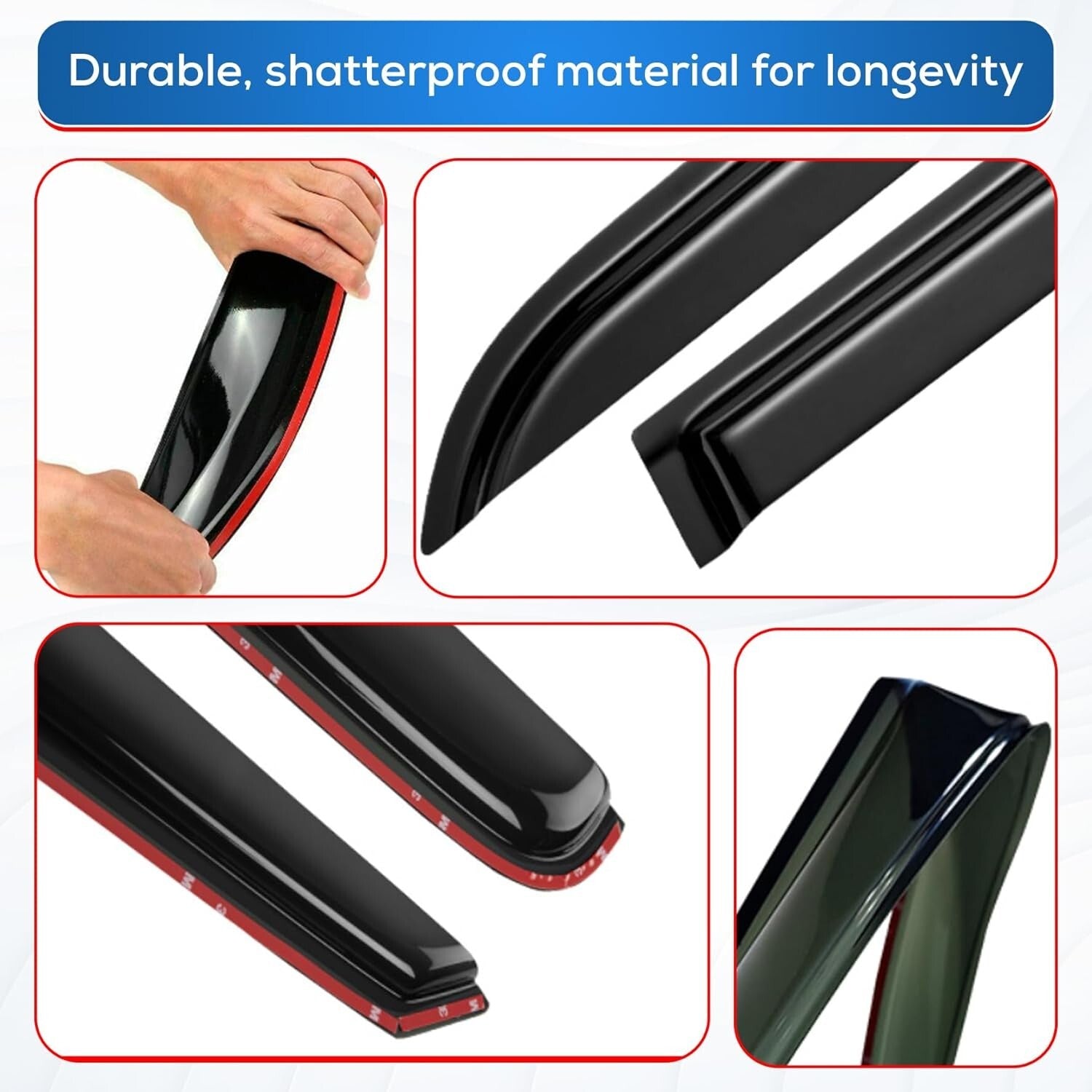 4PC Kia Soul Window Vent Deflectors (2020-2024) - Easy Installation & Stylish