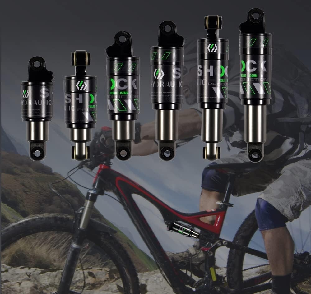 Premium Aluminum Mountain Bike Shock Absorber 120mm-200mm - Adjustable Load