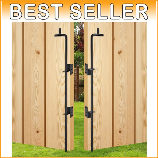 Cane Bolt Heavy Duty Gate Rod 36 Inch - Locking Double Door Set for Security