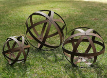 Load image into Gallery viewer, Versatile Collapsible Garden Spheres - Set of 3 Metal Orbs for Outdoor Style