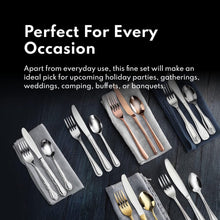 Load image into Gallery viewer, Complete Bead Pattern Stainless Steel Cutlery Set - 60 Pieces for Stylish Dining