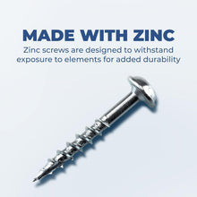 Load image into Gallery viewer, Self-Tapping Zinc Pocket Screws, 1 1/4 Inch - Ideal for Woodworking - 5000 Count