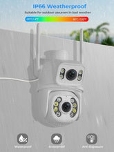 Load image into Gallery viewer, 6MP Dual Lens Outdoor Security Camera - Color Night Vision &amp; Alexa Compatible