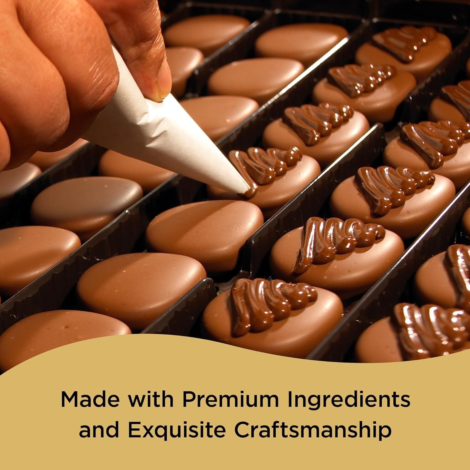 Luxury 18-Piece Gourmet Chocolate Gift Box with Gold Ribbon - Godiva Delights