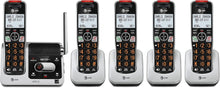 Load image into Gallery viewer, Premium DECT 6.0 Cordless Phone System - 5 Handsets &amp; Smart Caller ID Announcer