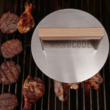 Load image into Gallery viewer, Large 8-Inch Griddle Press: Essential Tool for Searing Burgers, Steak, and More