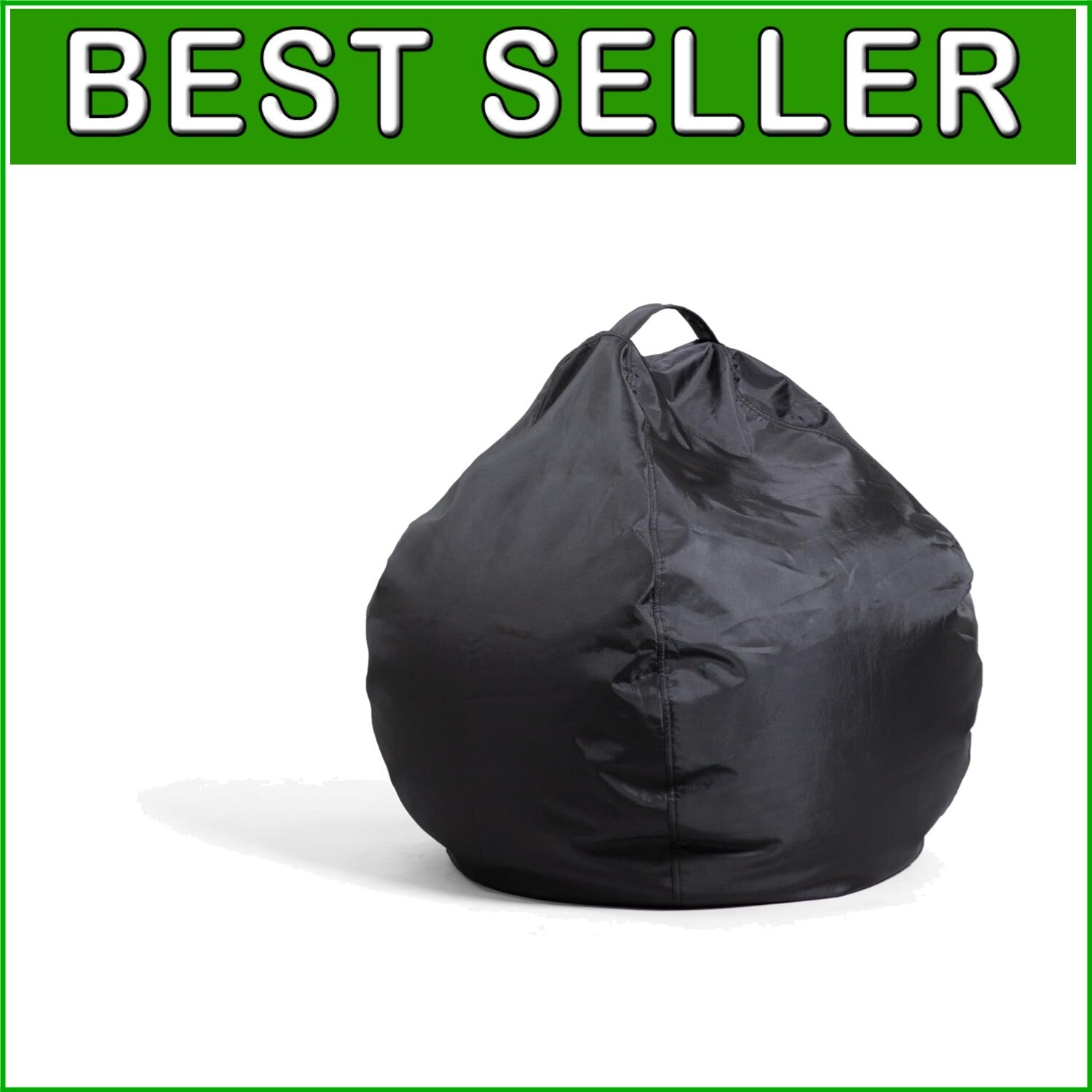 Soft and Stylish Black Bean Bag Chair for Children - Perfect for Playrooms