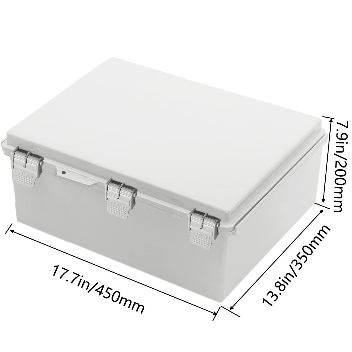 IP65 Waterproof Junction Box - Durable ABS Plastic Outdoor Enclosure 23.6 x 15.7