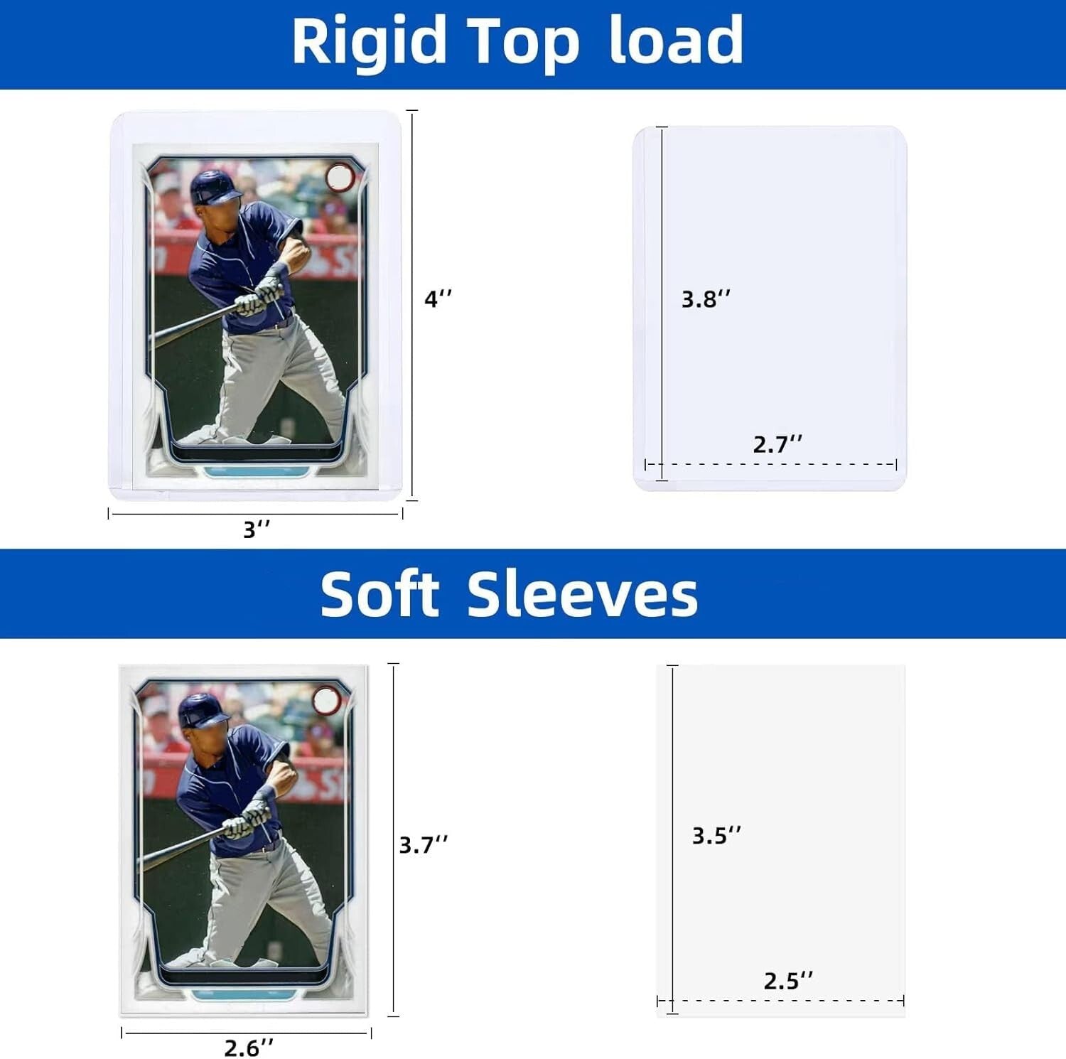 500 Hard Plastic & 500 Soft Card Sleeves - Clear Protectors for Every Card