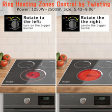 Load image into Gallery viewer, Versatile 36-Inch Electric Stove - 5 Burner Knob Control for Culinary Precision