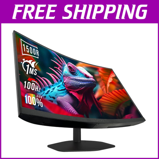 Elevate Your Setup: 27-Inch Curved 100Hz Gaming Monitor with Built-in Speakers