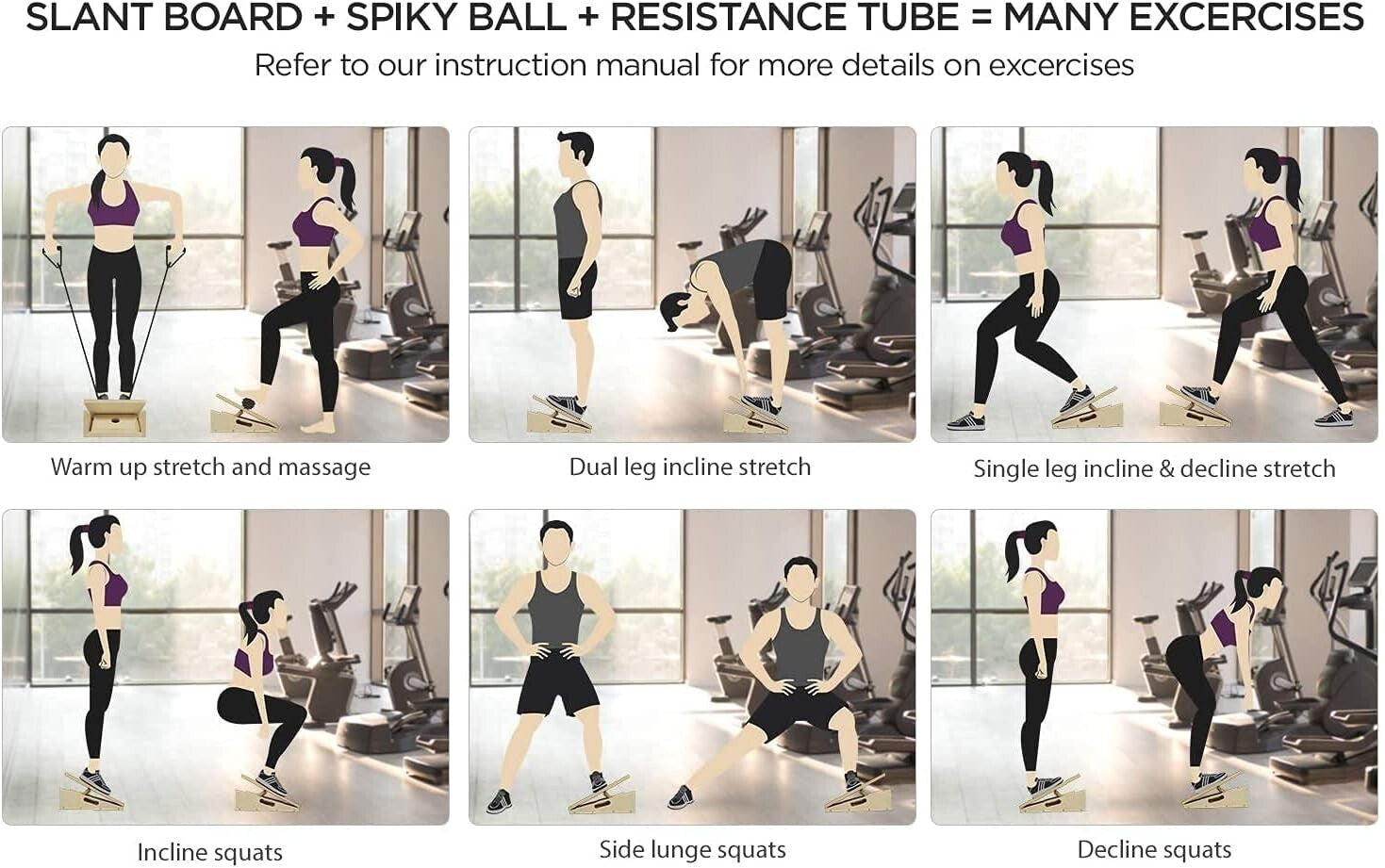 Ergonomic Slant Board for Calf Stretching - Effective Injury Prevention Tool