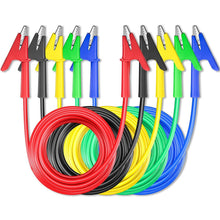 Load image into Gallery viewer, 5PCS Alligator Clips Test Leads - Dual-Ended Copper Wire 16.4ft for Safety Te...