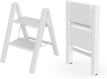 Load image into Gallery viewer, Lightweight Aluminum Foldable Step Ladder - 2 Step, Anti-Slip Safety Design