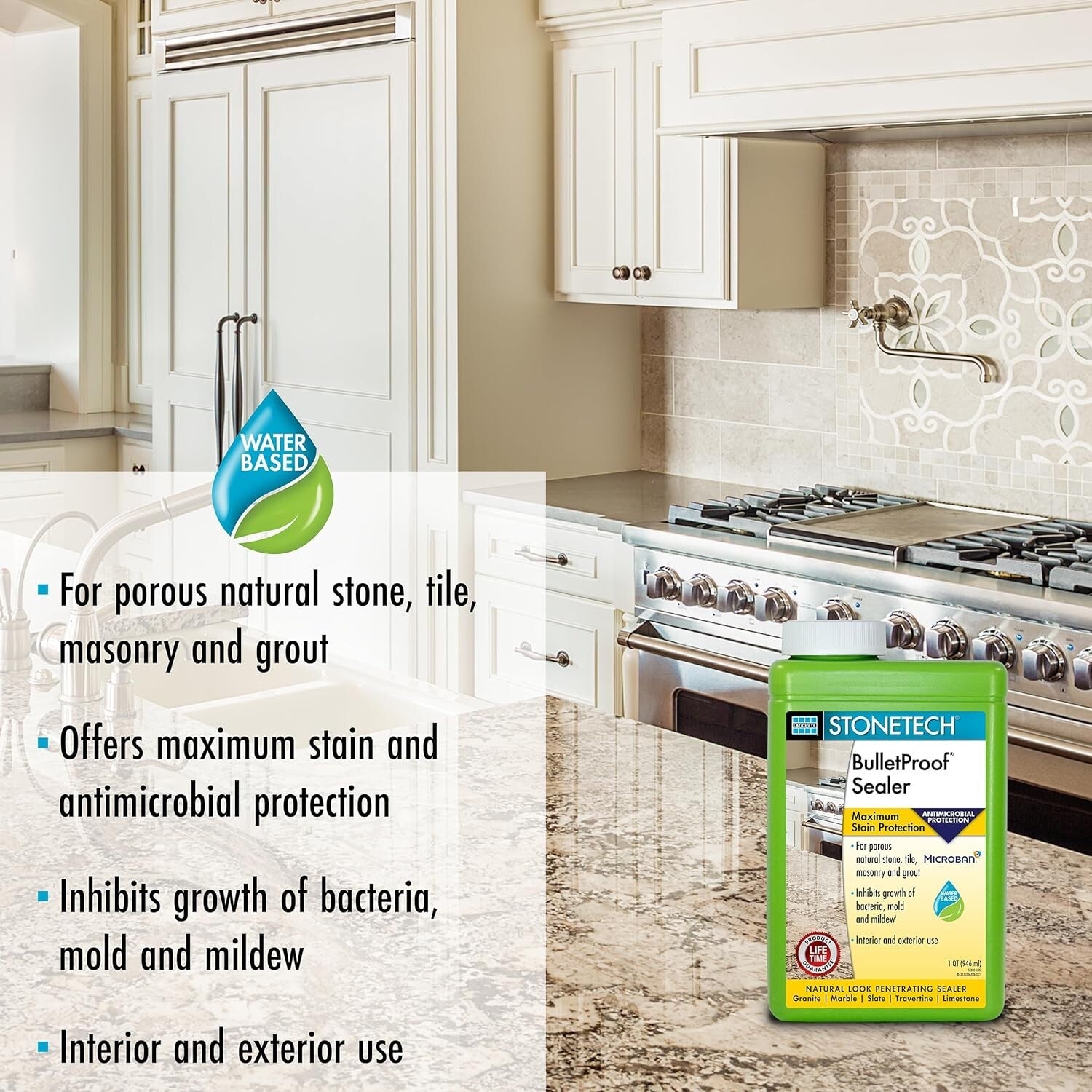 1 Quart Bulletproof Sealer - Water-Based Formula for Long-Lasting Stain Defense